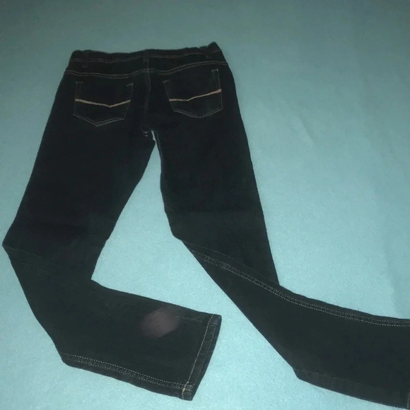 FADED GLORY denim skinny jeans organic cotton dark blue wash NEW size 16 S - Picture 2 of 6